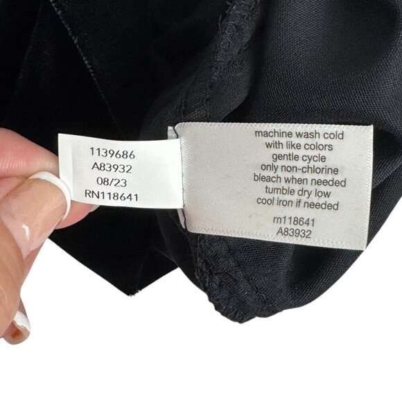 Lane Bryant NEW Black Velvet Pull On Wide Leg Pants Plus Size 22 Short Party - Picture 10 of 12